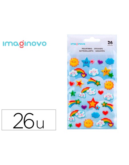 Pegatinas imaginovo arcoiris magic dreams con relieve 190x105 mm en blister