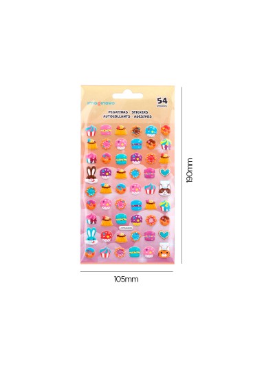 Pegatinas imaginovo dulces magic dreams con relieve 190x105 mm en blister