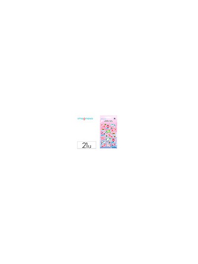 Pegatinas imaginovo unicornios magic dreams con relieve 190x105 mm en blister