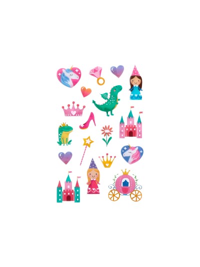 Pegatinas imaginovo princesas magic dreams pvc 190x105 mm en blister