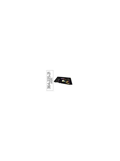 Bandeja organizadora q-connect de cajones color negro 364x225x21 mm