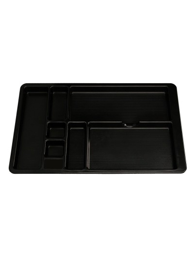 Bandeja organizadora q-connect de cajones color negro 364x225x21 mm