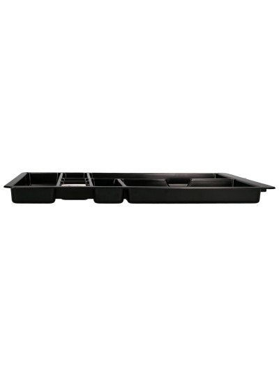 Bandeja organizadora q-connect de cajones color negro 364x225x21 mm