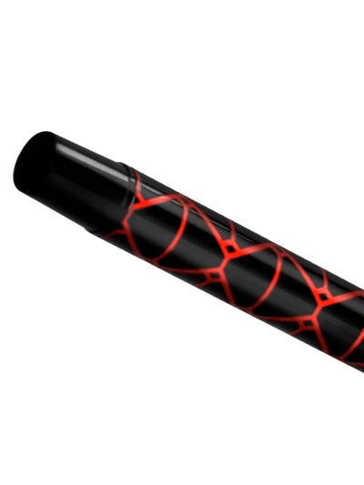 Boligrafo belius legacy aluminio diseño triangulo rojo cuerpo negro tinta color azul caja de diseño
