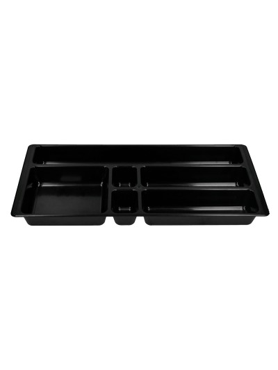 Bandeja organizadora q-connect de cajones color negro 344x160x33 mm