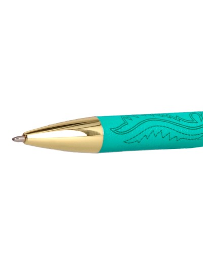 Boligrafo belius wild west aluminio color verde tinta color azul caja de diseño