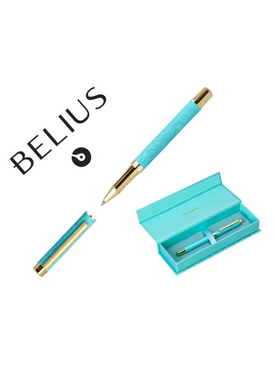 Roller belius wild west aluminio color turquesa dorado tinta color negro caja de diseño