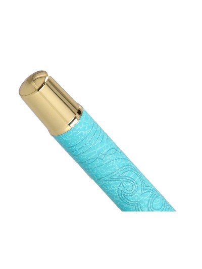 Roller belius wild west aluminio color turquesa dorado tinta color negro caja de diseño