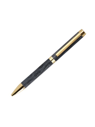 Boligrafo belius wild west aluminio color negro dorado tinta color azul caja de diseño