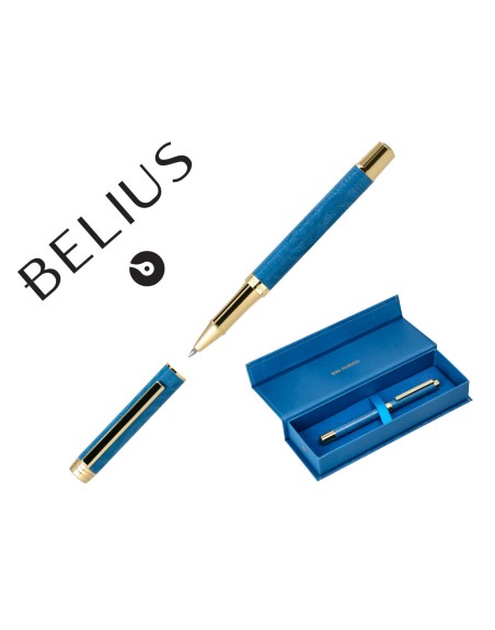 Roller belius wild west aluminio color azul marino dorado tinta color negro caja de diseño