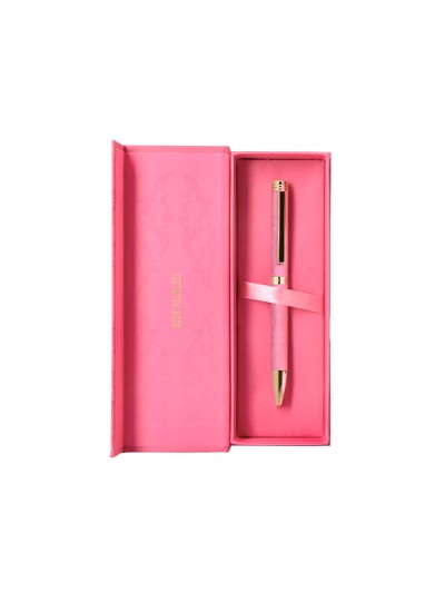 Boligrafo belius wild west aluminio color rosa dorado tinta color azul caja de diseño