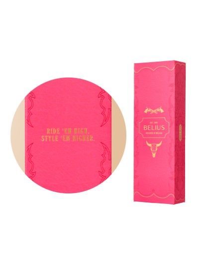 Roller belius wild west aluminio color rosa dorado tinta color negro caja de diseño