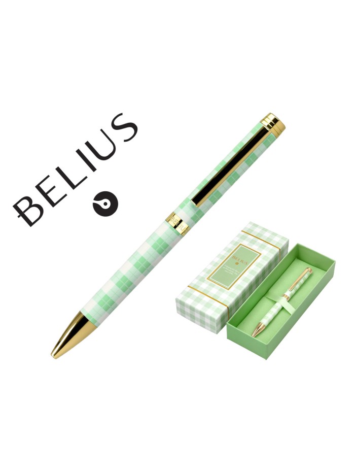 Roller belius picnic aluminio color verde dorado tinta color negro caja de diseño Roller belius picnic aluminio color verde dorado tinta color negro caja de diseño