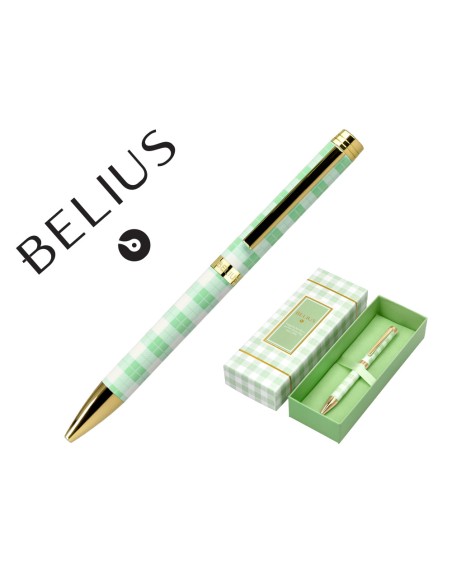 Roller belius picnic aluminio color verde dorado tinta color negro caja de diseño