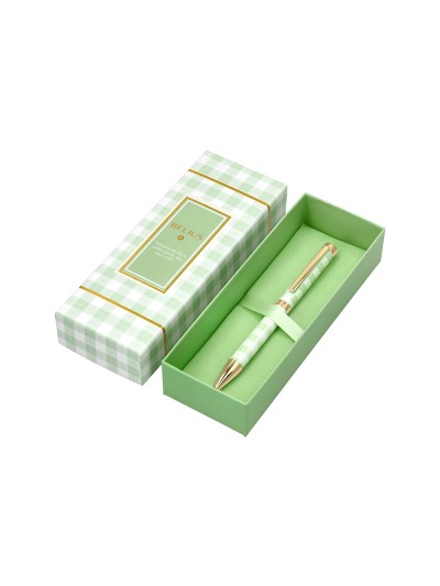 Roller belius picnic aluminio color verde dorado tinta color negro caja de diseño