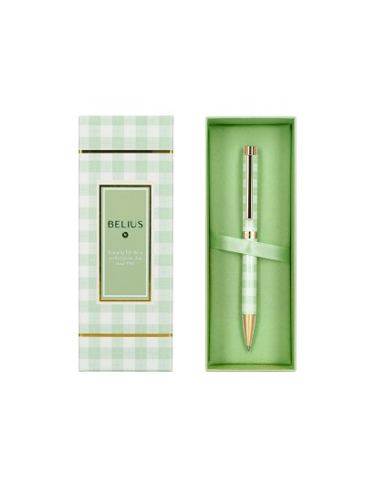 Roller belius picnic aluminio color verde dorado tinta color negro caja de diseño