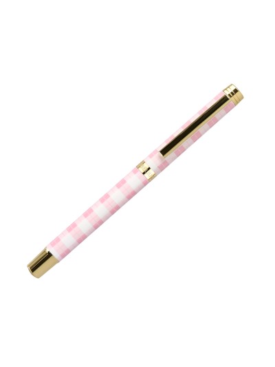 Boligrafo belius picnic aluminio color rosa dorado tinta color azul caja de diseño