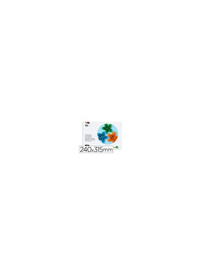 Bloc trabajos manuales liderpapel cartulina 240x315mm 10 hojas 5 colores neon + 5 colores intensos