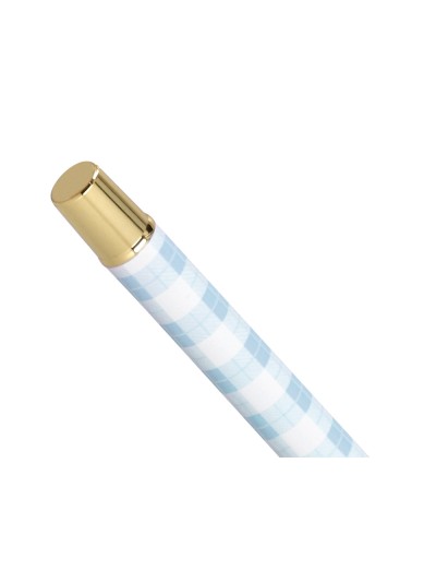 Boligrafo belius perfect picnic day aluminio color azul celeste dorado tinta azulcaja de diseño