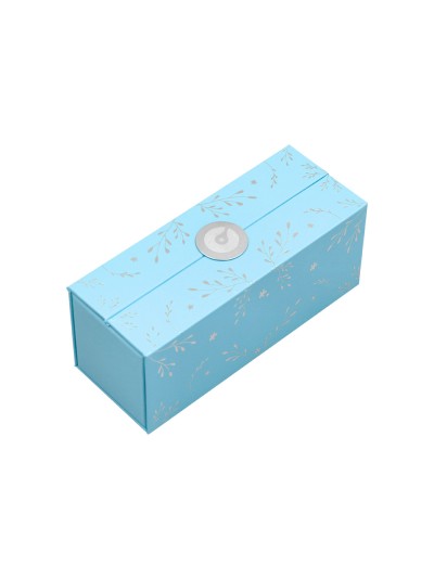 Boligrafo belius bella aluminio color azul celeste diseño plateado relieve tinta azul caja de diseño