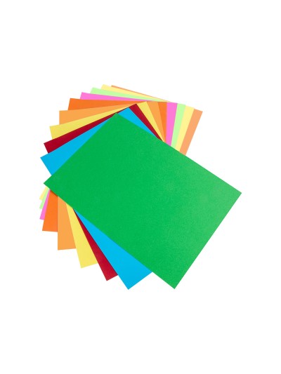 Bloc trabajos manuales liderpapel cartulina 240x315mm 10 hojas 5 colores neon + 5 colores intensos
