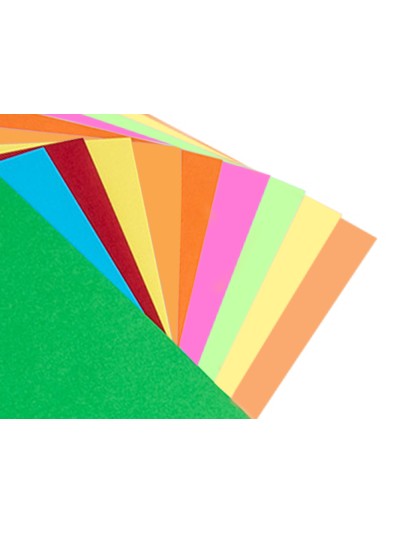Bloc trabajos manuales liderpapel cartulina 240x315mm 10 hojas 5 colores neon + 5 colores intensos