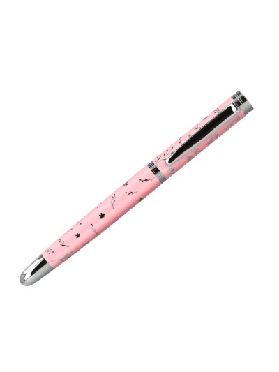 Roller belius bella aluminio color rosa diseño plateado relieve tinta color negro caja de diseño