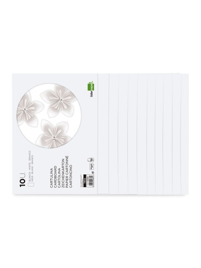 Bloc trabajos manuales liderpapel cartulina 240x315mm 10 hojas color blanco