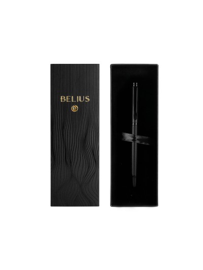 Pluma belius neptuno aluminio textura wavy color azul marino tinta azul caja de diseño
