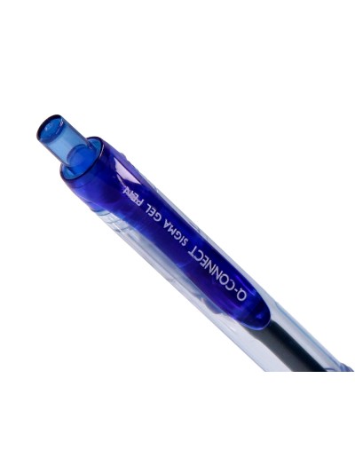 Boligrafo q-connect sigma retractil con sujecion de caucho tinta gel 0,5 mm color azul