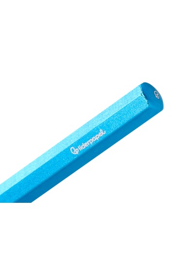 Lapiz de grafito infinito liderpapel aluminio hexagonal azul ultra resistente 1 punta de recambio