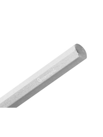 Lapiz de grafito infinito liderpapel aluminio hexagonal plateado ultra resistente 1 punta de recambio