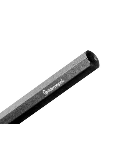 Lapiz de grafito infinito liderpapel aluminio hexagonal negro ultra resistente 1 punta de recambio