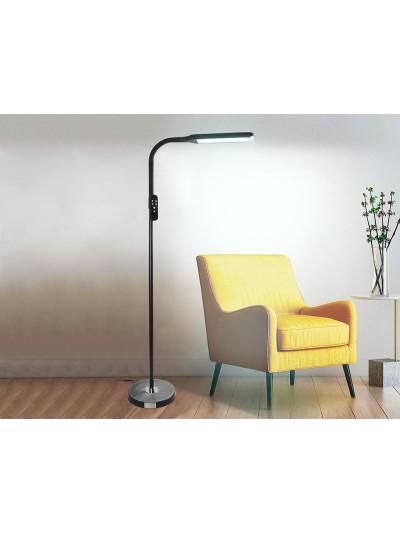 Lampara de suelo q-connect 15w con control remoto altura 146 cm color negro