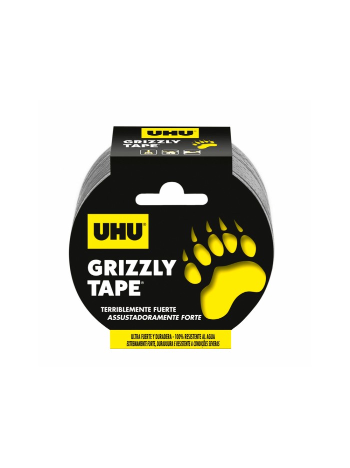 Cinta adhesiva uhu americana grizzly tape ultrafuerte color plata 10 mt x 48 mm Cinta adhesiva uhu americana grizzly tape ultrafuerte color plata 10 mt x 48 mm