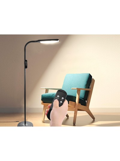 Lampara de suelo q-connect 15w con control remoto altura 146 cm color negro