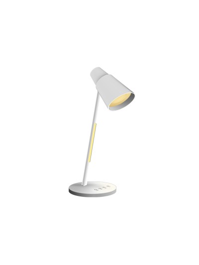 Lampara de oficina q-connect sobremesa abs tactil 6w 32 led 330lm color blanco