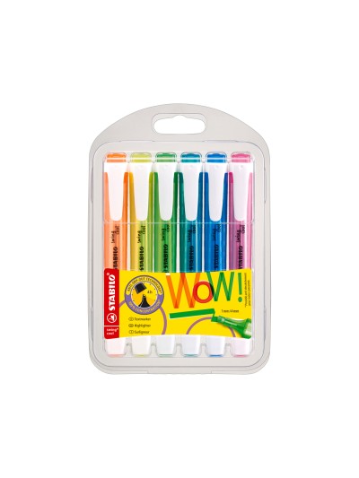 Rotulador stabilo fluorescente swing cool swing cool estuche 6 unidades colores surtidos
