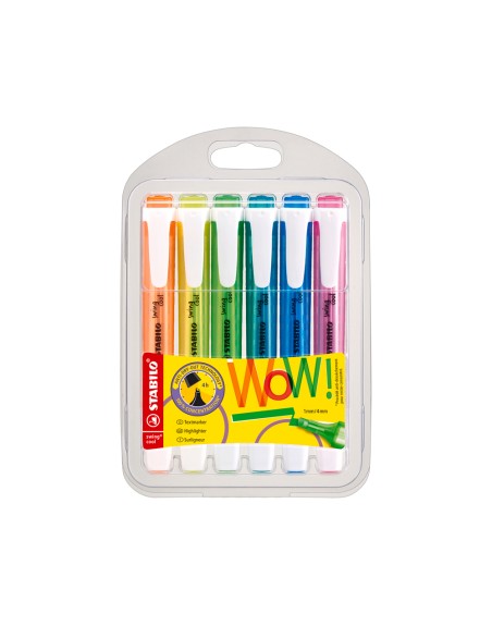 Rotulador stabilo fluorescente swing cool swing cool estuche 6 unidades colores surtidos