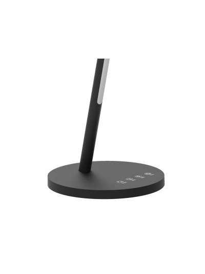 Lampara de oficina q-connect sobremesa abs tactil 6w 32 led 330lm color negro
