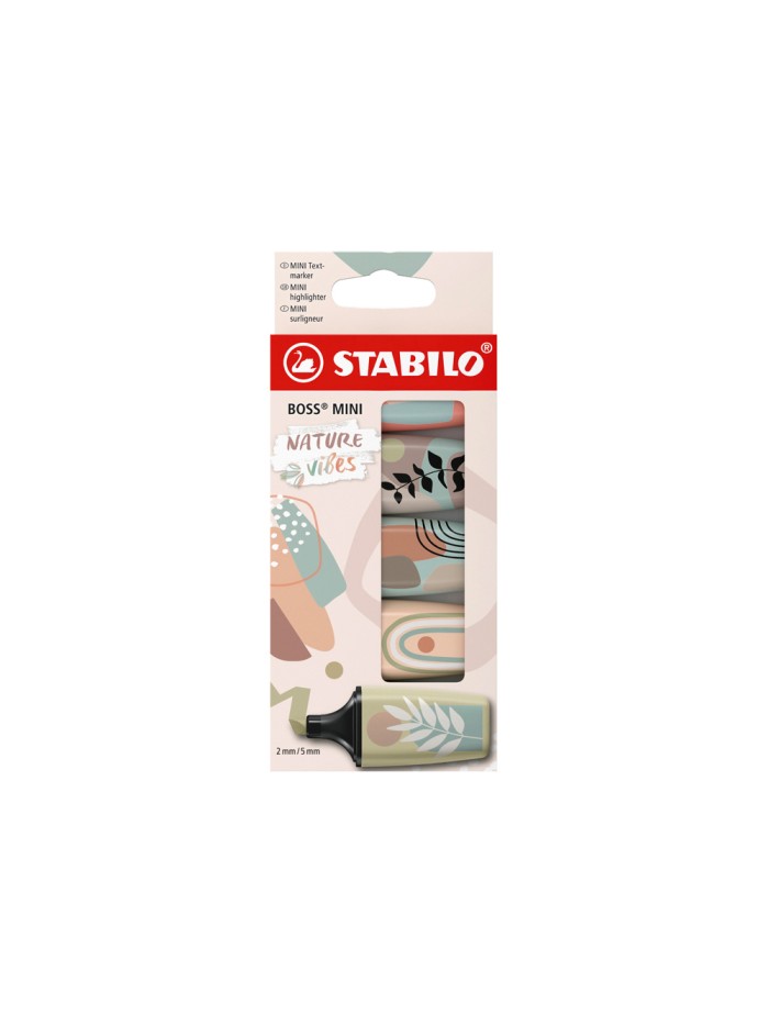 Rotulador stabilo boss mini naturevibes estuche de 5 unidades colores surtidos Rotulador stabilo boss mini naturevibes estuche de 5 unidades colores surtidos