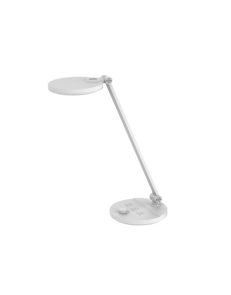 Lampara de oficina q-connect sobremesa profesional abs 80 leds 7 w con interruptor color blanco