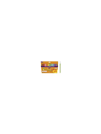 Rotulador bic kids couleur estuche de 24 colores tinta base de agua lavable