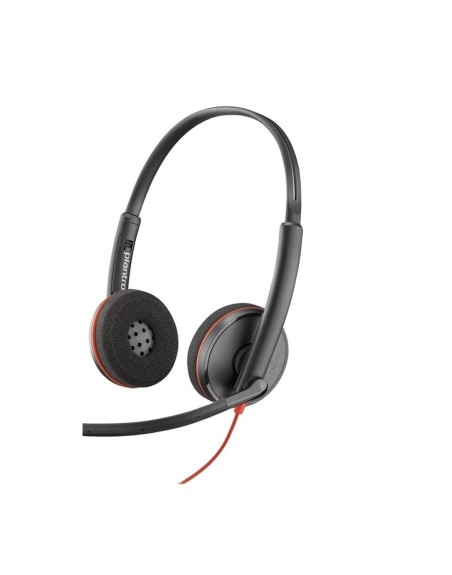 Auriculares poly blackwire 3220 estéreo usb - c + adaptador usb - c - a (bulk)