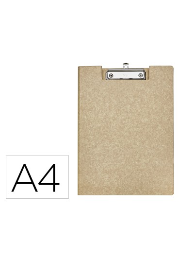Portanotas maul balance din a4 carton reforzado 3 mm con pinza color kraft