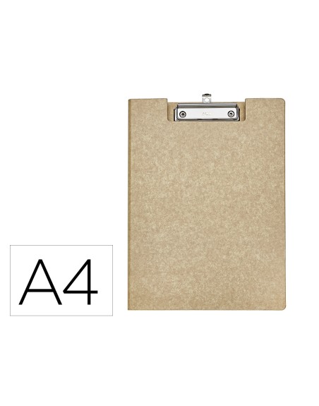 Portanotas maul balance din a4 carton reforzado 3 mm con pinza color kraft