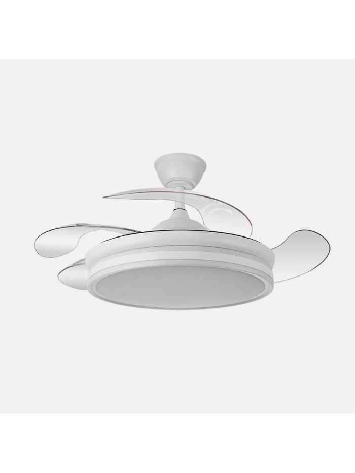 Ventilador bayomo 59w 6890lm blanco 4 aspas desp. 32 - 47x55 - 108 d.3 color.motor dc.remoto Ventilador bayomo 59w 6890lm blanco 4 aspas desp. 32 - 47x55 - 108 d.3 color.motor dc.remoto