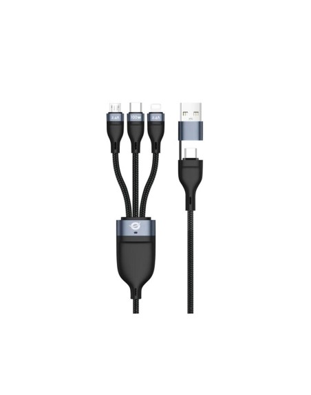 Cable usb 3in1 conceptronic 2m pd 3.0 100w 20v 5a 480mbps e - mark