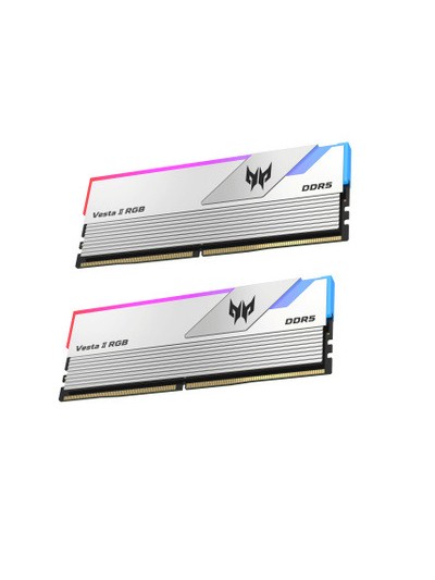 Memoria ram ddr5 64gb 2x32gb predator vesta2 - udimm - 6000mhz cl 30 silver rgb