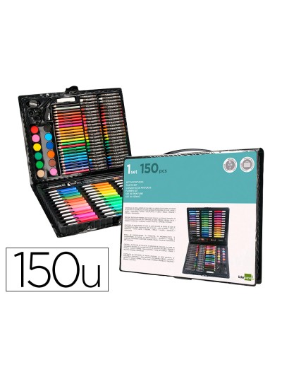 Estuche de pintura liderpapel plastico 150 piezas 36x31x4 cm